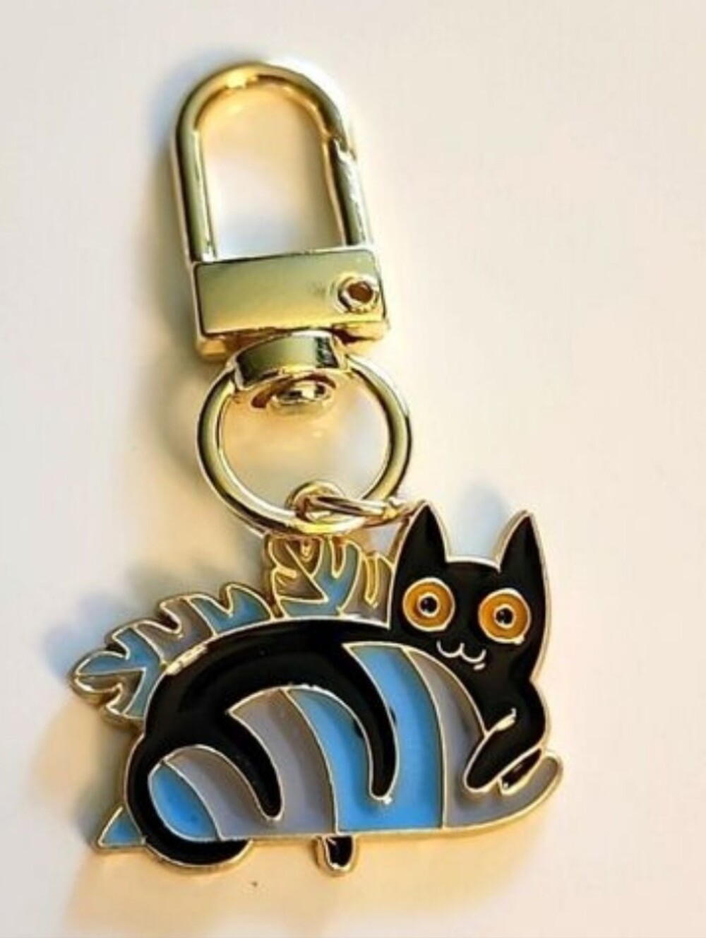 Mischievous CAT  ZIPPER Pull purse charm   Charm bracelet Lobster claw clip